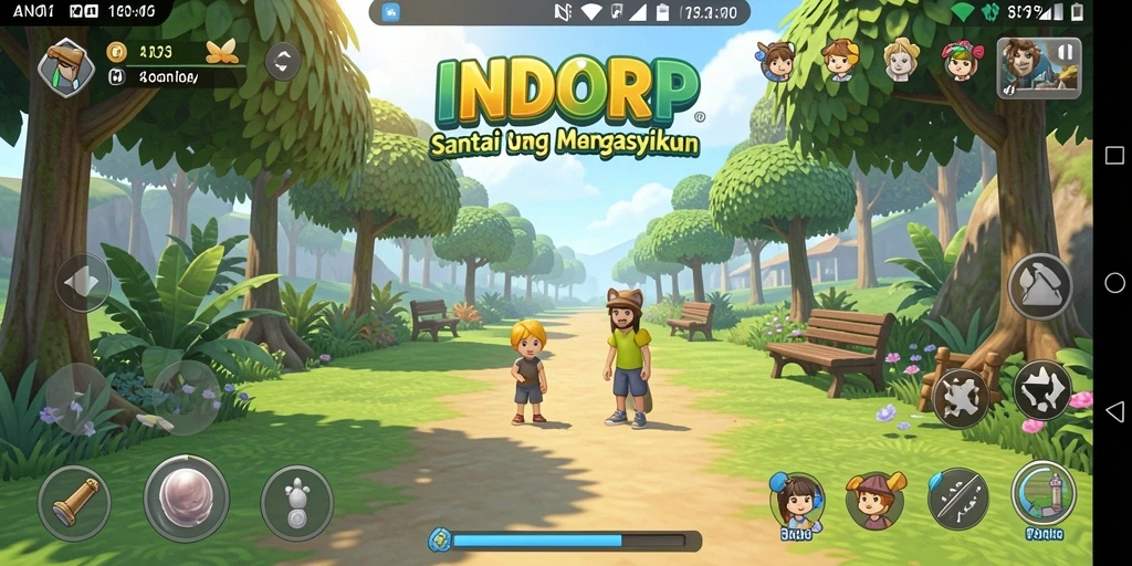 Screenshot gameplay INDORP yang menampilkan keseruan permainan santai.