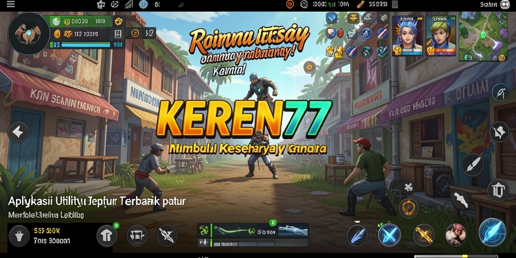 Screenshot utama KEREN77 menampilkan antarmuka aplikasi Utility yang menarik.