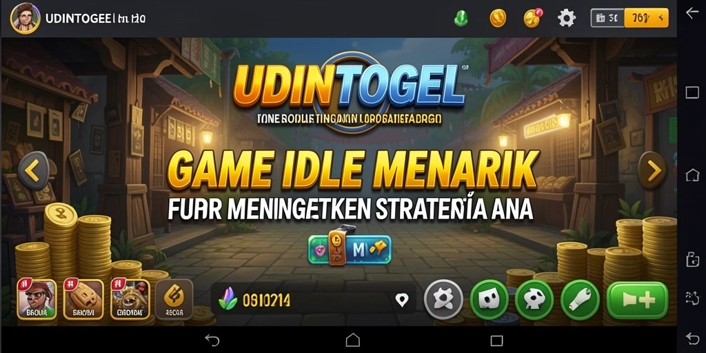 Tampilan gameplay <strong>UDINTOGEL</strong> yang menampilkan sesi pengumpulan item secara otomatis.